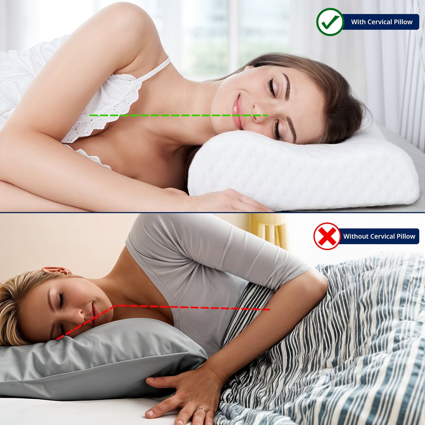 Cervical Pillow for Neck Discomfort & Support
