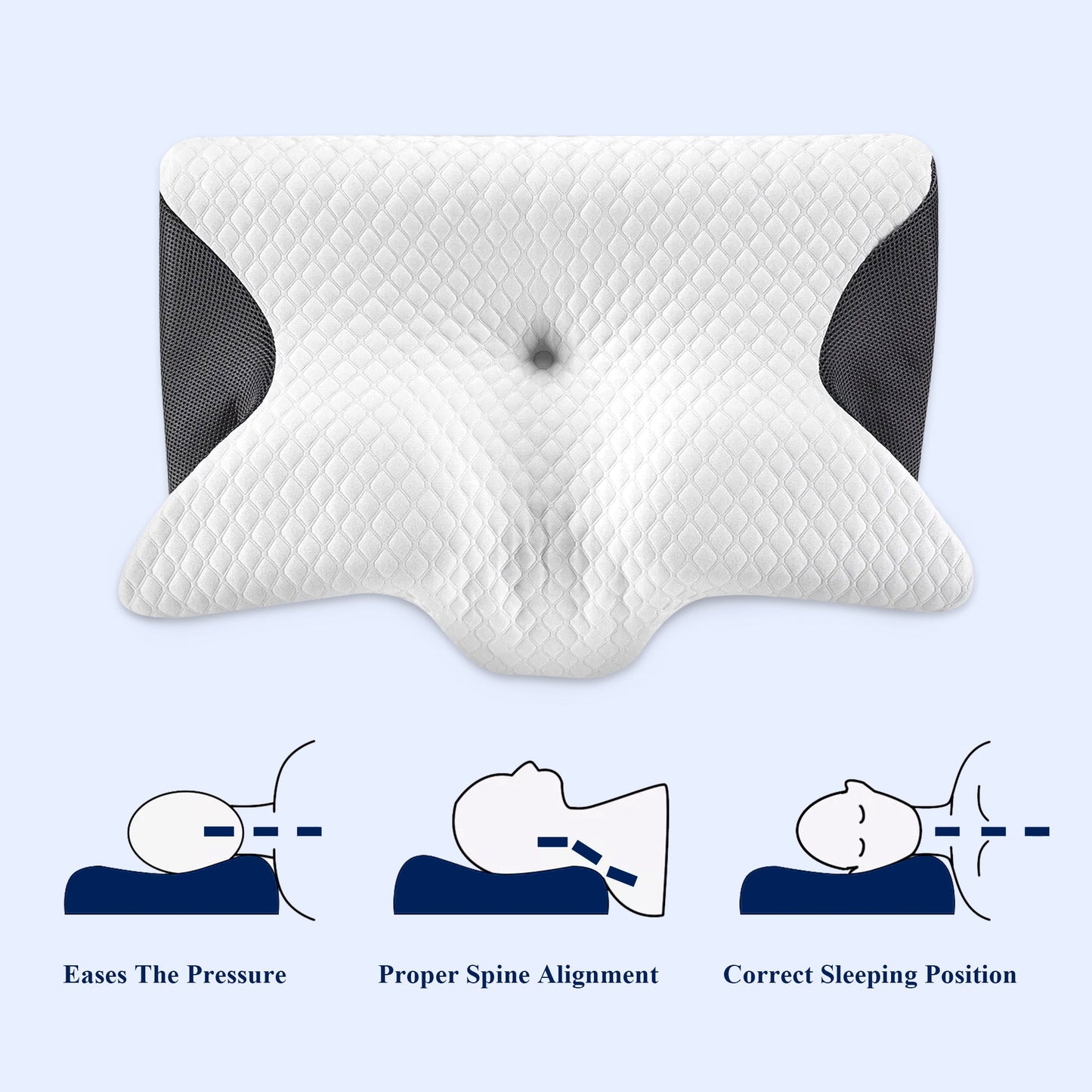 Butterfly Memory Foam Cervical Pillow – Neck & Shoulder Support - Buy 1 Get 1 Free