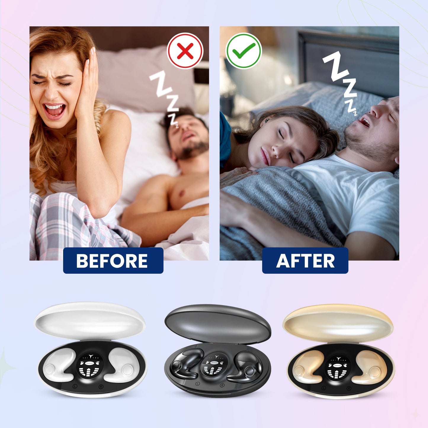 Invisible Sleep Earphone - Noise Cancelling for Sleep, Running & Workouts
