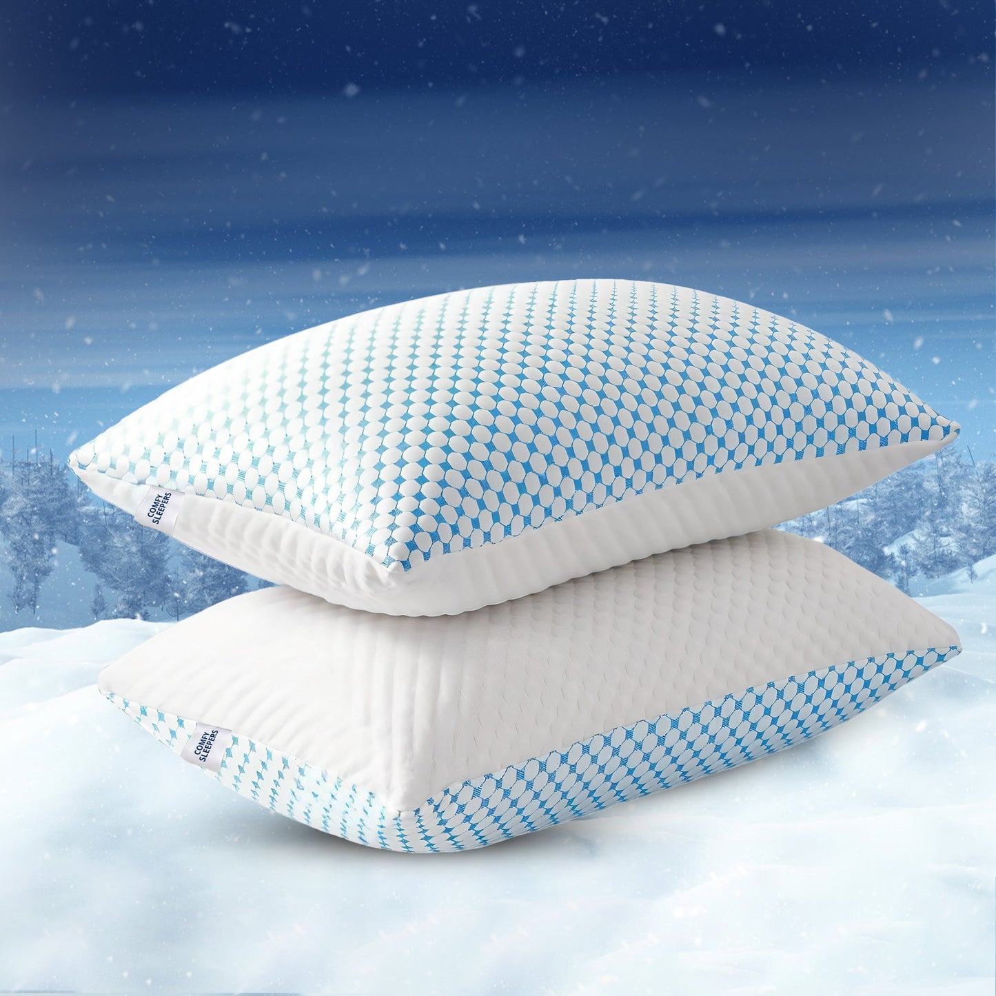 Cooling Gel Infused Pillow for Hot Sleepers & Back Discomfort