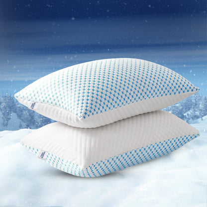 Cooling Gel Infused Pillow for Hot Sleepers & Back Discomfort