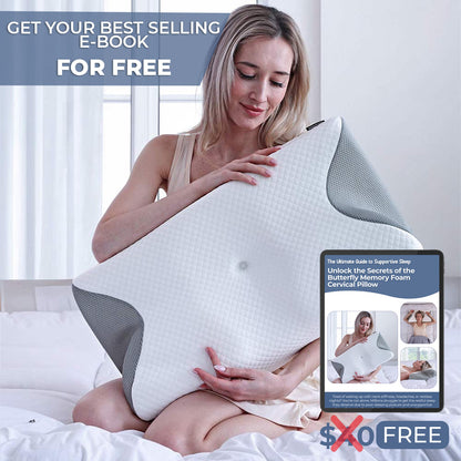 Butterfly Memory Foam Cervical Pillow – Neck & Shoulder Support - Buy 1 Get 1 Free