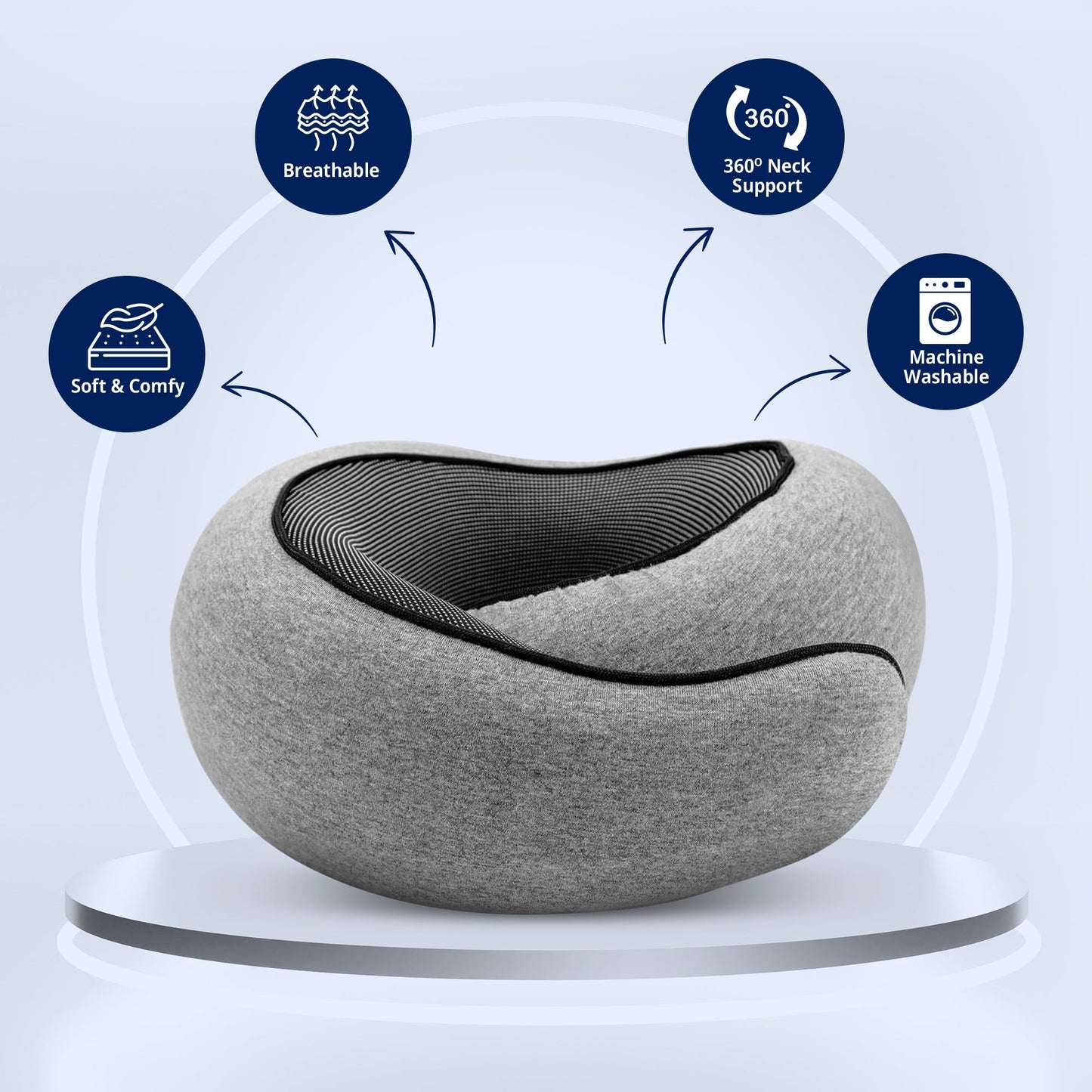 Travel Pillow for Neck, Head and Shoulder Support